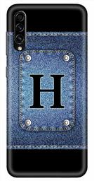 Amazon Brand - Solimo Designer Button Jeans Alphabet-H 3D Printed Hard Back Case Mobile Cover for Samsung Galaxy A50s