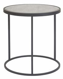 Amazon Brand – Rivet Mid-Century Modern Round End or Side Table, Metal and Glass