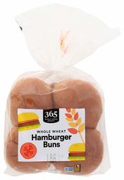 365 Everyday Value, Whole Wheat Hamburger Buns, 15 oz (Frozen)