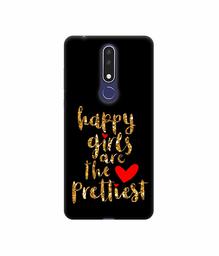 Amazon Brand - Solimo Designer Happy Girls are The Prettiest 3D Printed Hard Back Case Mobile Cover for Nokia 3.1 Plus