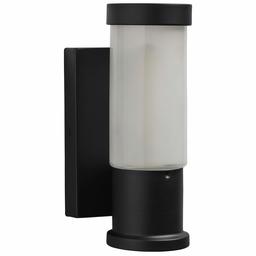 Amazon Brand – Rivet Cylindrical Wall Sconce With LED Light Bulb - 4.73 x 4.32 x 9.73 Inches, Black