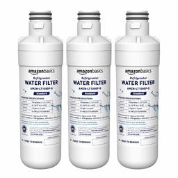 AmazonBasics Replacement LG LT1000P Refrigerator Water Filter, 3-Pack, Standard Filtration