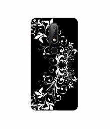 Amazon Brand - Solimo Designer Flower Art Pattern 3D Printed Hard Back Case Mobile Cover for Nokia 6.1 Plus