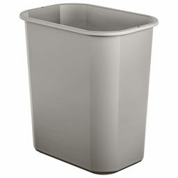 AmazonBasics 3 Gallon Waste Basket, Grey, 4-Pack