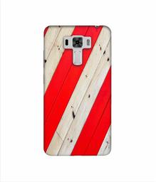 Amazon Brand - Solimo Designer Red and Cream Color Wood 3D Printed Hard Back Case Mobile Cover for Asus Zenfone 3 Laser ZC551KL