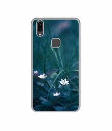 Amazon Brand - Solimo Designer White Flower UV Printed Soft Back Case Mobile Cover for Vivo V9