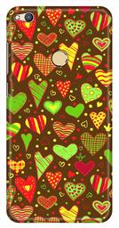 Amazon Brand - Solimo Designer Heart Clip Art Brown Pattern Design 3D Printed Hard Back Case Mobile Cover for Huawei Honor 8 Lite