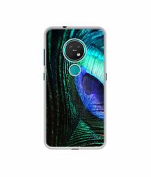 Amazon Brand - Solimo Designer Peacock Feather UV Printed Soft Back Case Mobile Cover for Nokia 7.2