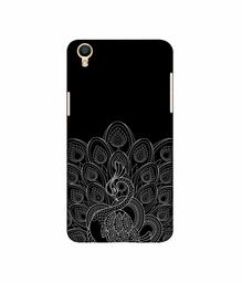 Amazon Brand - Solimo Designer Peacock Pattern 3D Printed Hard Back Case Mobile Cover for Oppo F1 Plus