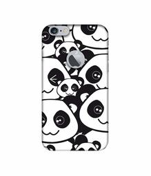 Amazon Brand - Solimo Designer Panda Texture UV Printed Soft Back Case Mobile Cover for Apple iPhone 6 Plus / 6S Plus (Logo Cut)