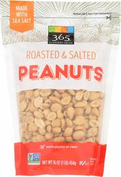 365 Everyday Value, Peanuts, Roasted & Salted, 16 oz