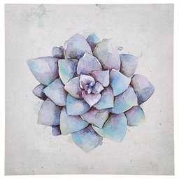 Stone & Beam Modern Blue and Purple Succulent Print on Canvas