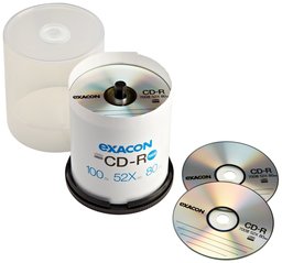 Exacon 700MB 52x CD-R (100-Pack Spindle) [Amazon Frustration-Free Packaging]