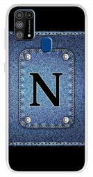 Amazon Brand - Solimo Designer Multicolor Button Jeans Alphabet-N Printed Soft Back Case Mobile Cover for Samsung Galaxy M31