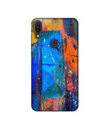 Amazon Brand - Solimo Designer Blue and Orange Brush 3D Printed Hard Back Case Mobile Cover for Asus Zenfone Max Pro M1 ZB601KL