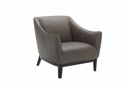Amazon Brand – Rivet Bayard Contemporary Leather Living Room Chair with Curved Back and Armrests, 35.5