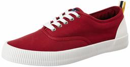 Amazon Brand - House & Shields Men's Maroon Canvas Sneakers-6 UK (AZ-HS-040B)