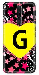 Amazon Brand - Solimo Designer Heart Pattern Alphabet-G 3D Printed Hard Back Case Mobile Cover for Oppo A5 (2020)