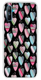 Amazon Brand - Solimo Designer Multicolor Heart Art Vectors Black Pattern Design Printed Soft Back Case Mobile Cover for Realme C3