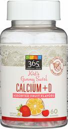 365 EVERYDAY VALUE Calcium and Vitamin D Fruit Gummies, 60 CT