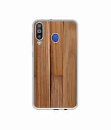 Amazon Brand - Solimo Designer Wooden Art UV Printed Soft Back Case Mobile Cover for Samsung Galaxy M30