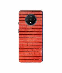 Amazon Brand - Solimo Designer Red and Purple Brick 3D Printed Hard Back Case Mobile Cover for OnePlus 7T