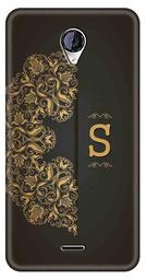 Amazon Brand - Solimo Designer Black Pattern Alphabet-S 3D Printed Hard Back Case Mobile Cover for Micromax Unite 2 A106