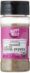 Amazon Brand - Happy Belly Organic Black Pepper, Ground, 1.6-Ounce