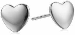 Women's Heart Stud Earrings, Sterling Silver, One Size