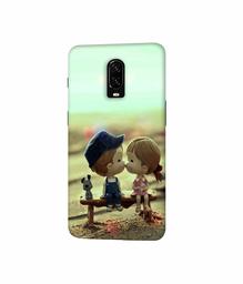 Amazon Brand - Solimo Designer Love Couples Pattern 3D Printed Hard Back Case Mobile Cover for OnePlus 6T