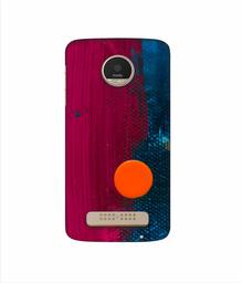 Amazon Brand - Solimo Designer Pink and Blue Brush Texture 3D Printed Hard Back Case Mobile Cover for Motorola Moto Z Play