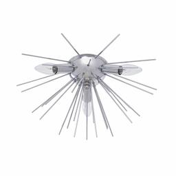 Amazon Brand – Rivet Mid-Century Modern Sputnik Flush-Mount Ceiling Chandelier Fixture with 3 Light Bulbs - 15.75 x 15.75 x 8 Inches, Chrome