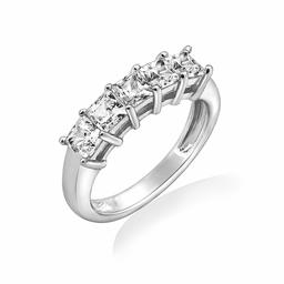 [Find] Amazon Collection Platinum Plated Sterling Silver kuriapurinsesukattokyu-bikkuzirukonia 5 Stone Ring, Size 14 