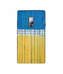 Amazon Brand - Solimo Designer Wooden Pattern 3D Printed Hard Back Case Mobile Cover for OnePlus 2