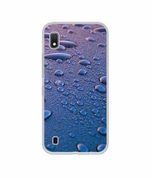 Amazon Brand - Solimo Designer Water Drops UV Printed Soft Back Case Mobile Cover for Samsung Galaxy A10