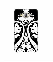 Amazon Brand - Solimo Designer S Shape Rangoli 3D Printed Hard Back Case Mobile Cover for Samsung Galaxy J2 (2016)