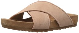 The Fix Amazon Brand Women's Unda Cross Strap Footbed Platform Slide Sandal, Petal Blush, 8 B US