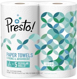 Presto! Flex-a-Size Paper Towels, Huge Roll, 2 count