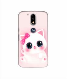 Amazon Brand - Solimo Designer Babby Kitty 3D Printed Hard Back Case Mobile Cover for Motorola Moto G4 Plus (with Logo Cut)