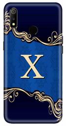 Amazon Brand - Solimo Designer Blue Pattern Alphabet-X 3D Printed Hard Back Case Mobile Cover for Realme 3 / Realme 3i