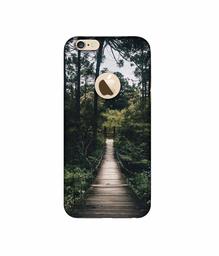 Amazon Brand - Solimo Designer Wooden Bridge 3D Printed Hard Back Case Mobile Cover for Apple iPhone 6 / 6S (Logo Cut)