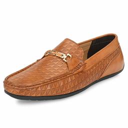 Nubeno Men's Tan Loafers-10 UK (44 EU) (56032)