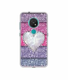 Amazon Brand - Solimo Designer Stone Heart UV Printed Soft Back Case Mobile Cover for Nokia 7.2