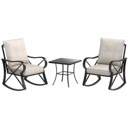 Steel bar set- Rocking Chairs + Table