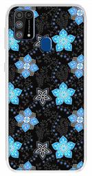 Amazon Brand - Solimo Designer Multicolor Blue Flower Design Printed Soft Back Case Mobile Cover for Samsung Galaxy M31