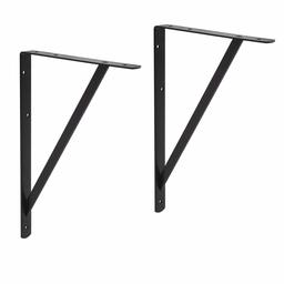 AmazonBasics 20 x 13-Inch Heavy-Duty Shelf Bracket, Black, 10-Pack