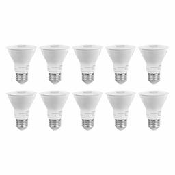 AmazonCommercial 50 Watt Equivalent, 15000 Hours, Dimmable, 500 Lumens, Energy Star Compliant, PAR20 LED Light Bulb - Pack of 10, Warm White