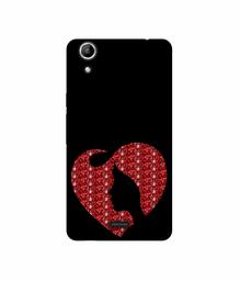 Amazon Brand - Solimo Designer Heart Shape Lady with Glitter 3D Printed Hard Back Case Mobile Cover for Micromax Canvas Selfie 2 Q340