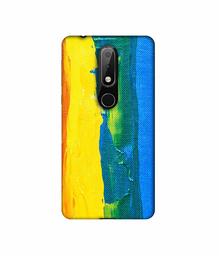 Amazon Brand - Solimo Designer Multicolor Line Color On Canvas 3D Printed Hard Back Case Mobile Cover for Nokia 6.1 Plus