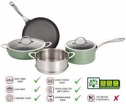 AmazonBasics Multi-Function 6-Piece Non-Stick Induction Cookware Set